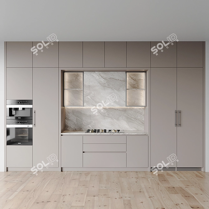 Modern Kitchen 3D Models Set 3D model image 4