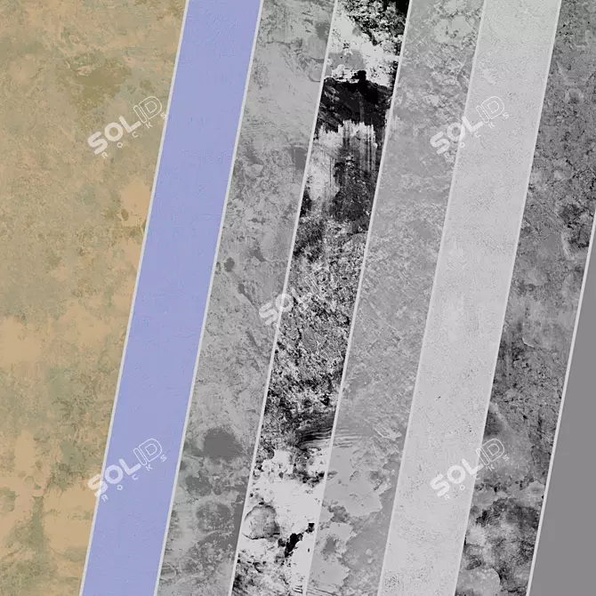 Patina Plaster PBR Materials Bundle 3D model image 3