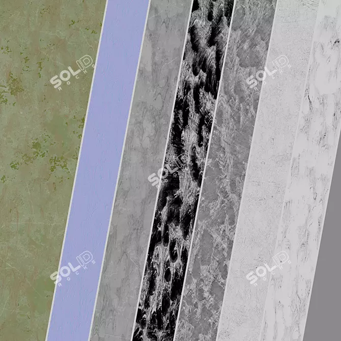 Patina Plaster PBR Materials Bundle 3D model image 5