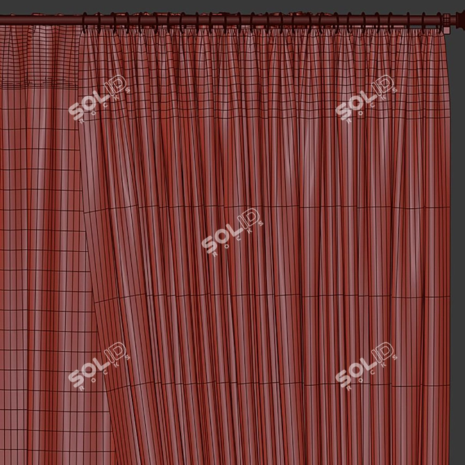 Refined Curtain Design & Crafting 3D model image 4