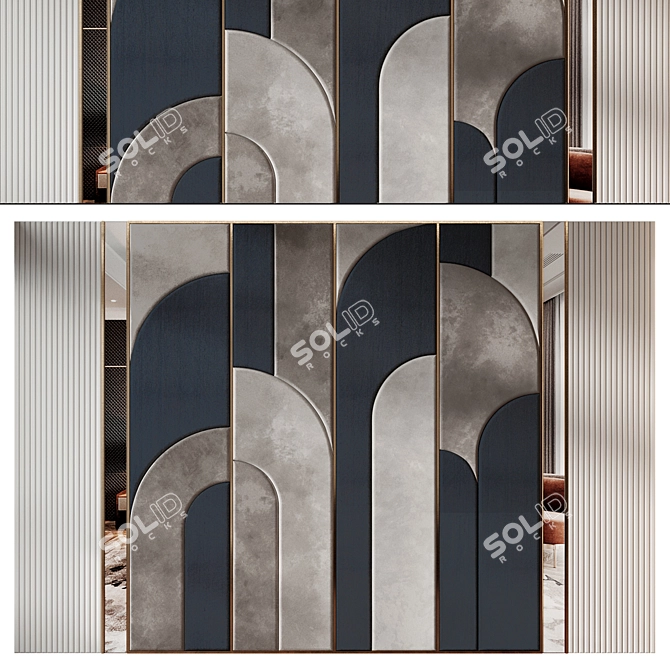  Modern Wall Panel 3D Design 3D model image 1