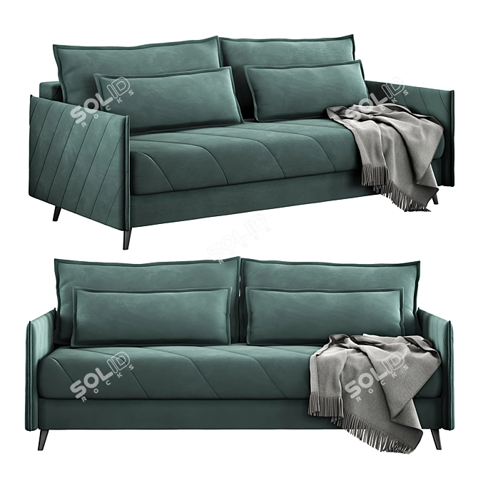 Luxurious Mercury Sofa Bed 3D model image 1