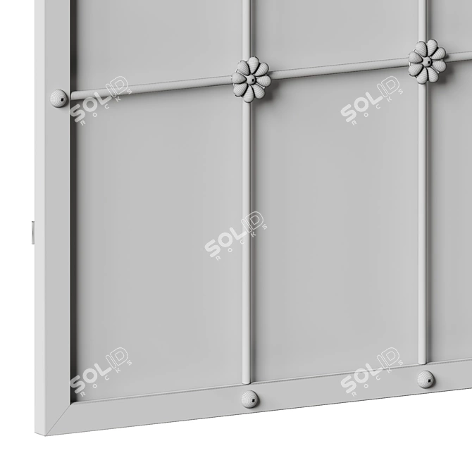  Kristofer Geometric Iron Wall Mirror 3D model image 6