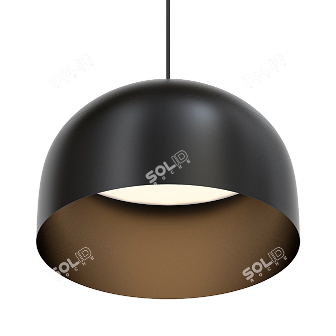 Sleek Metal Bob XL Pendant 3D model image 1