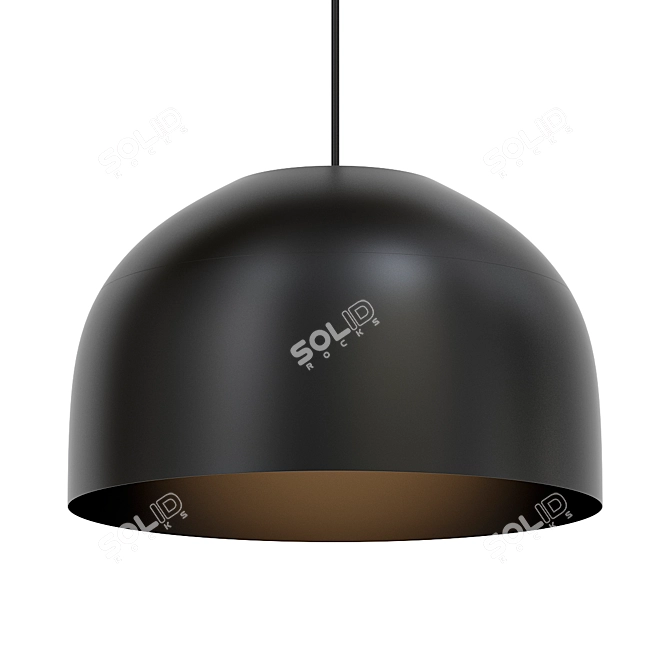 Sleek Metal Bob XL Pendant 3D model image 2