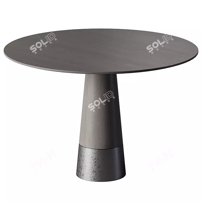 Velvet Table with Dudet Chair 3D model image 6