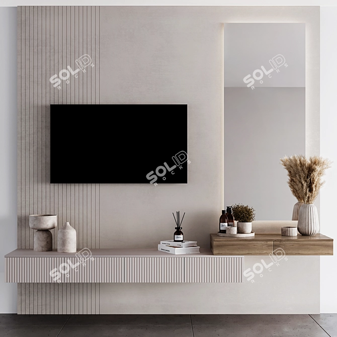 Modern Bedroom Furniture Set Contemporary 3D model image 1