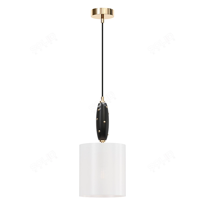 Contemporary Gold Pendant Light 3D model image 1