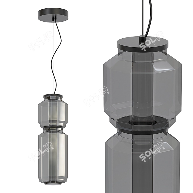 Modern LED Pendant Light Fixture 3D model image 2