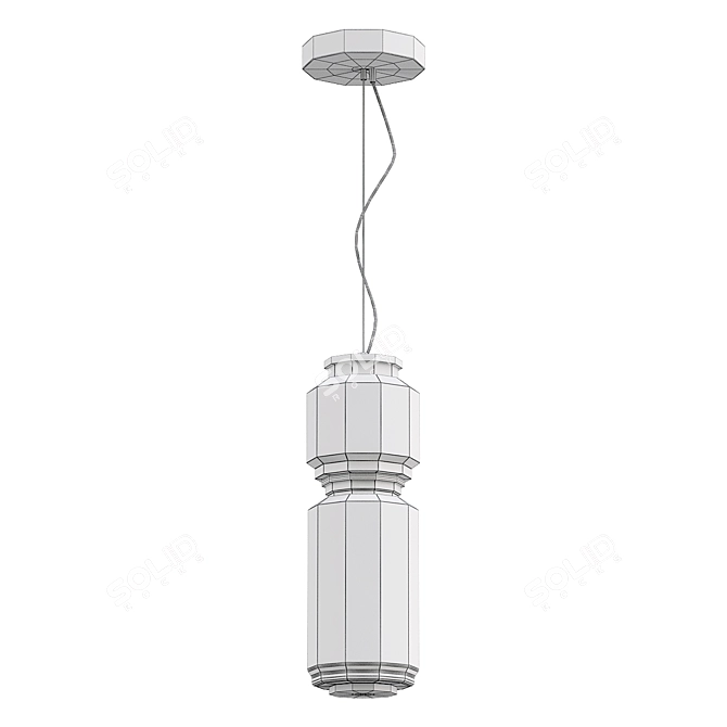 Modern LED Pendant Light Fixture 3D model image 3