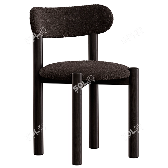 Elegant Nebai Chair in Two Tones 3D model image 2