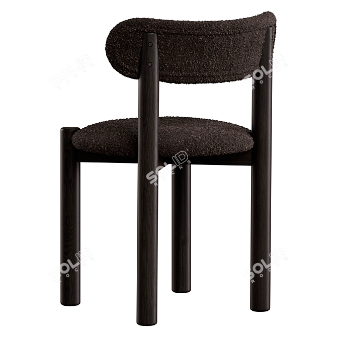 Elegant Nebai Chair in Two Tones 3D model image 4