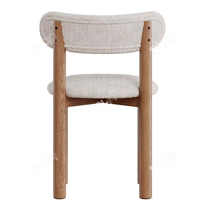 Elegant Nebai Chair in Two Tones 3D model image 5