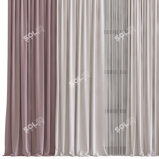 Refined Curtain Design 3D model image 2