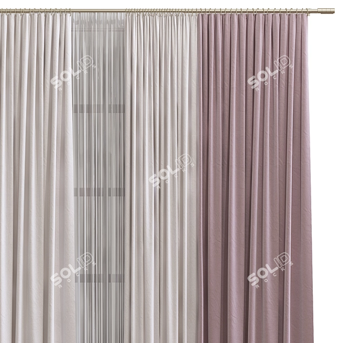 Refined Curtain Design 3D model image 3