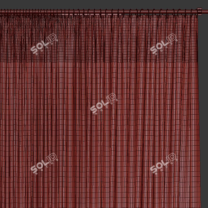 Refined Curtain Design 3D model image 4