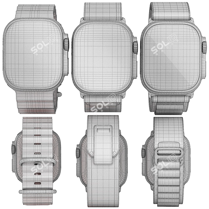 High-Quality Apple Watch Ultra 2 3D model image 6