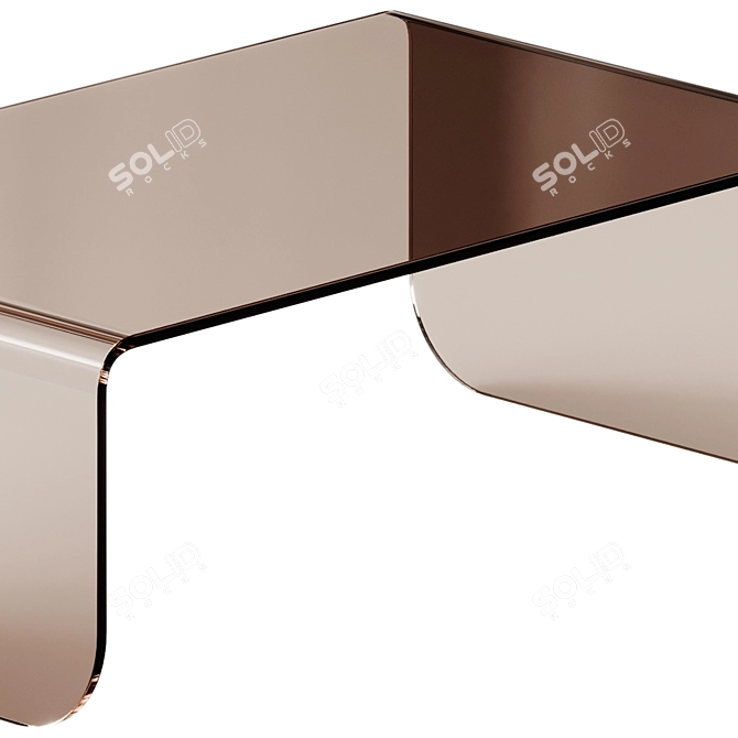 Sleek Glass Theater Coffee Tables 3D model image 3