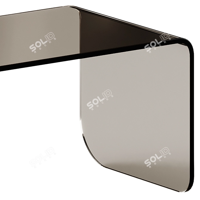 Sleek Glass Theater Coffee Tables 3D model image 4