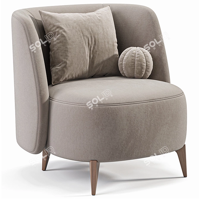 Stylish Modern Armchair 2015 Collection 3D model image 1