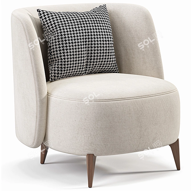 Stylish Modern Armchair 2015 Collection 3D model image 2