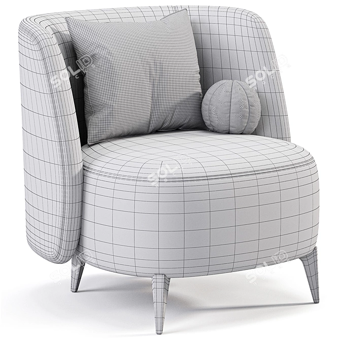 Stylish Modern Armchair 2015 Collection 3D model image 6