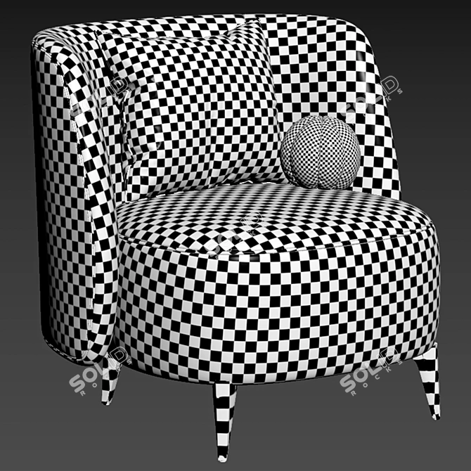 Stylish Modern Armchair 2015 Collection 3D model image 7