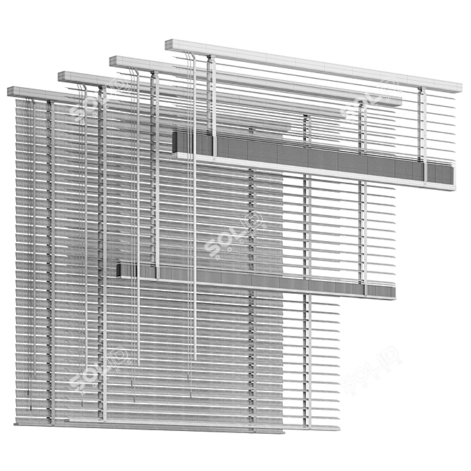 Folding Wooden Blinds 2015, 3D Model 3D model image 7