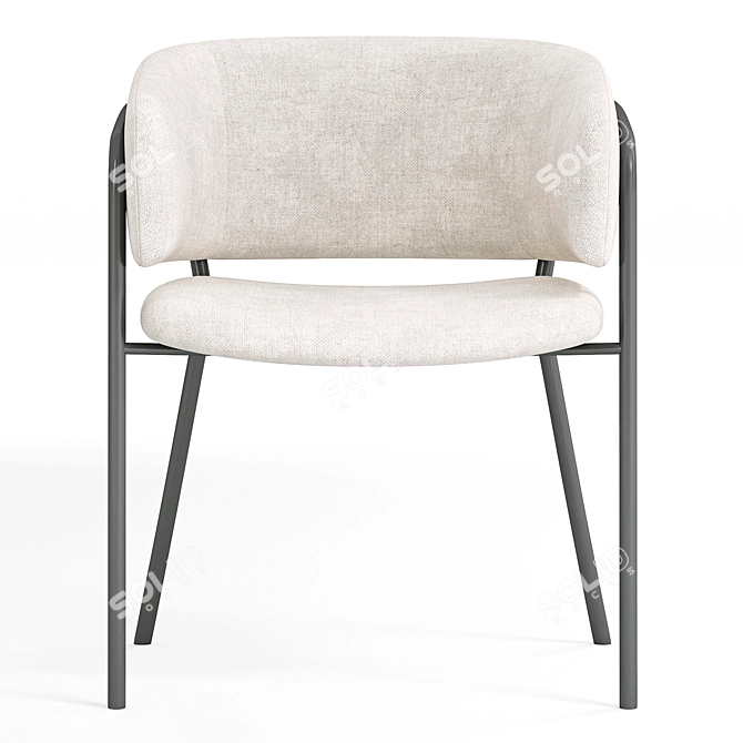 Modern Runnie Chair in Dark Grey 3D model image 2