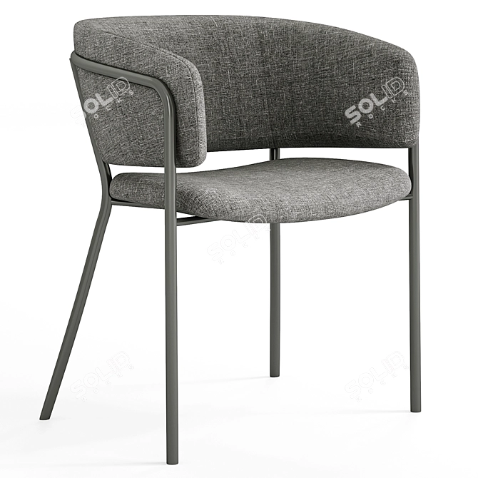 Modern Runnie Chair in Dark Grey 3D model image 6