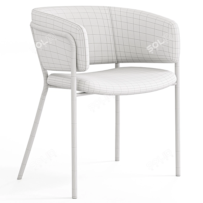 Modern Runnie Chair in Dark Grey 3D model image 7