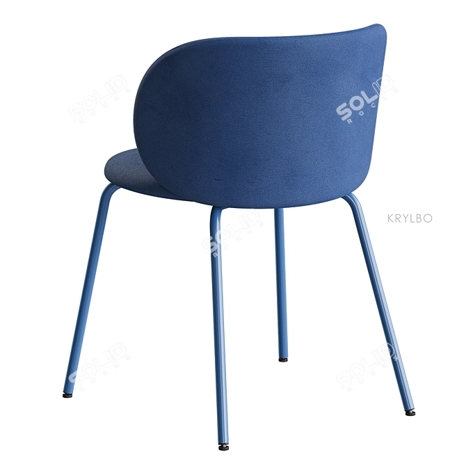 Modern Scandinavian Dining Chair 3D model image 3
