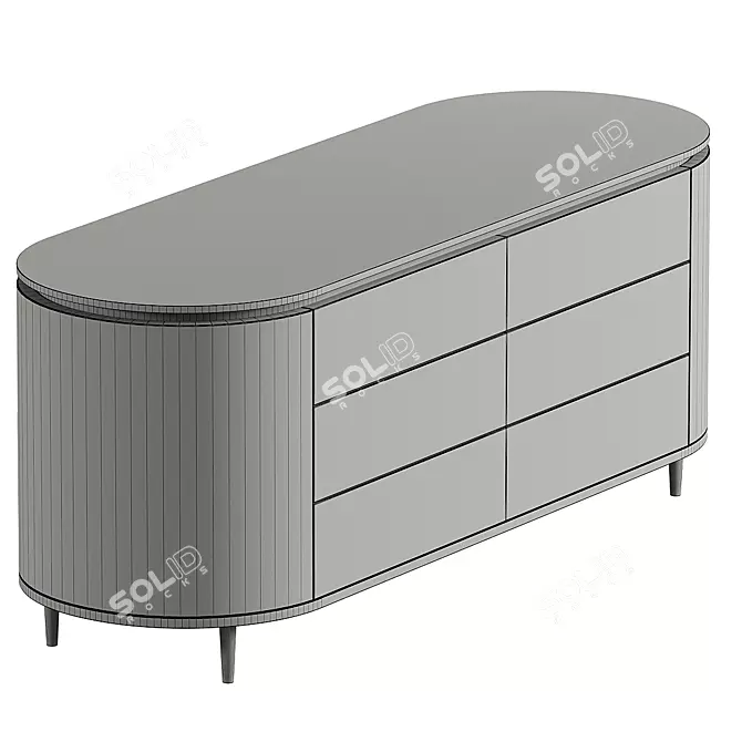 Elegant Venice Chest Drawers Design 3D model image 3