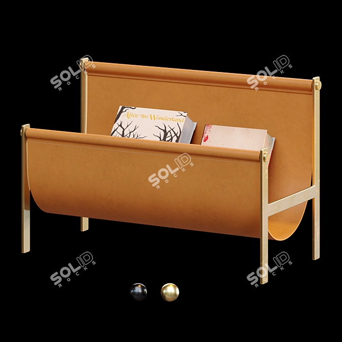 Modern Magazine Holder: Lapo Ciatti Design 3D model image 1