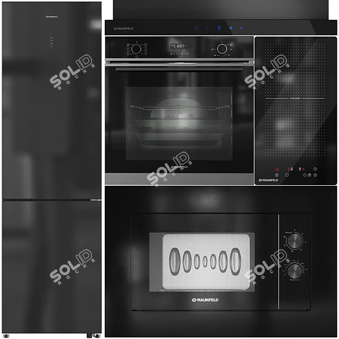 Luxury Kitchen Appliance Collection 3D model image 1