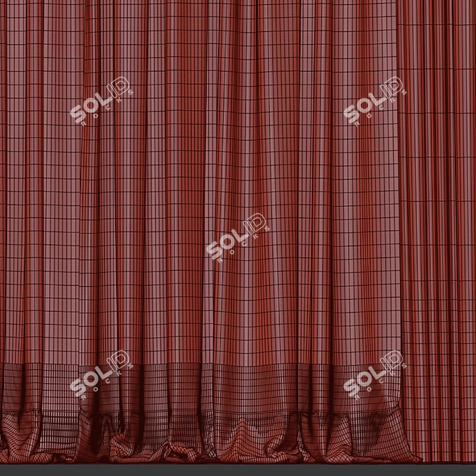 Refined Drapes with Unfolded Design 3D model image 4