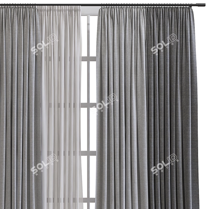 Reticulated Curtain Design M616 3D model image 2