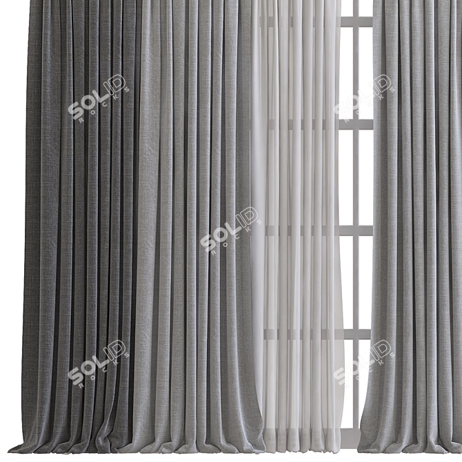 Reticulated Curtain Design M616 3D model image 3