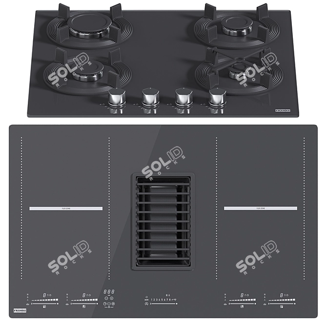 Franke Modern Kitchen Appliance Set 3D model image 4