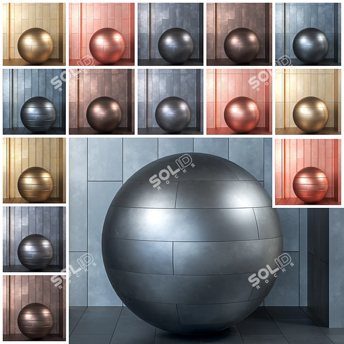 Metal Panel Texture Variety Set 3D model image 1