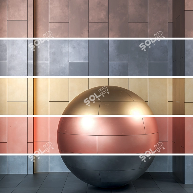 Metal Panel Texture Variety Set 3D model image 2