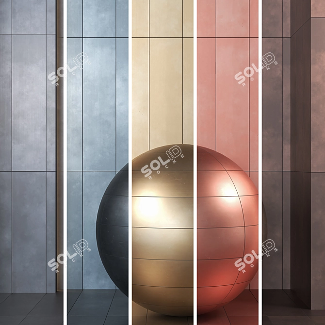 Metal Panel Texture Variety Set 3D model image 4