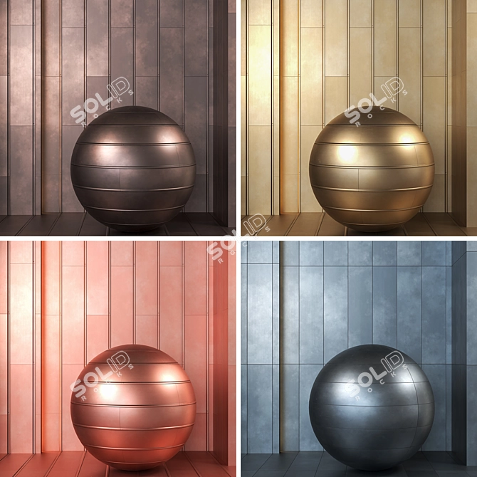 Metal Panel Texture Variety Set 3D model image 6