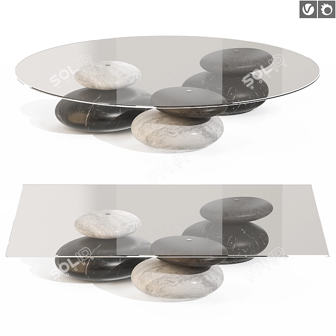 Modern Geometric Kreoo Keir Table 3D model image 1