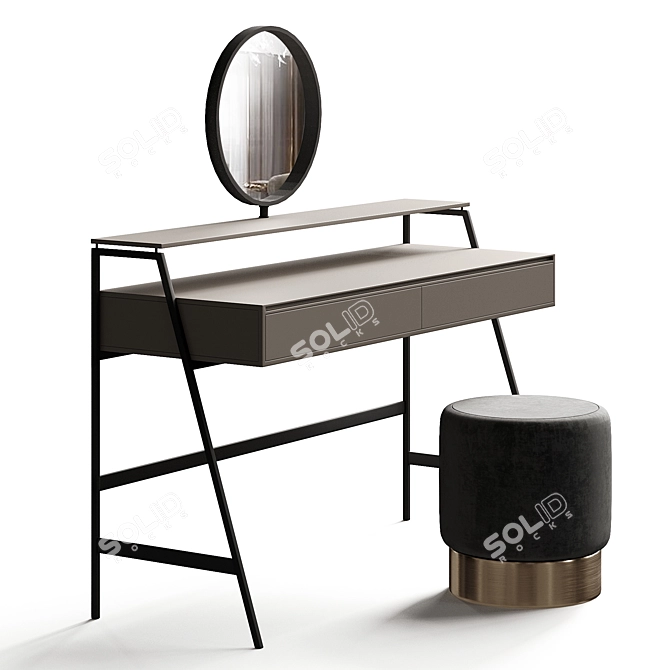 Venere 3-Drawer Vanity Set 3D model image 1