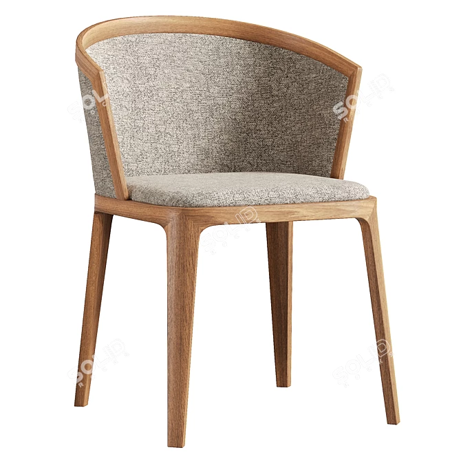 Adria Upholstered Wooden Chair _cm 3D model image 1