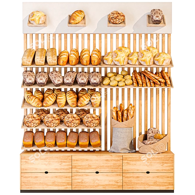 Bakery Display Models Bundle 3D model image 1