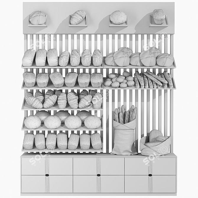 Bakery Display Models Bundle 3D model image 2