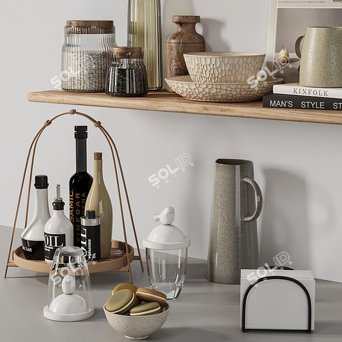 High-Quality Kitchen Accessories Kit 3D model image 3