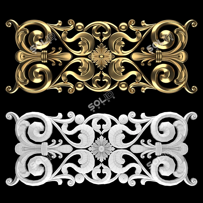 Luxury 3D Modeled Ornament Sculpture 3D model image 1